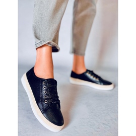 Alpargatas negras con cordones Zillo negro 1