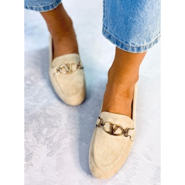 Mocasines mujer Freda Beige 5