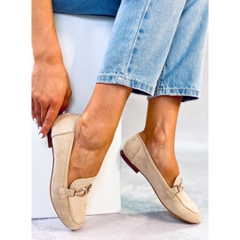 Mocasines mujer Freda Beige 1
