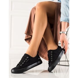 Deportivas caladas Big Star para mujer JJ274064 negro 2