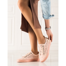 Zapatillas Big Star de mujer caladas JJ274059 rosa 1