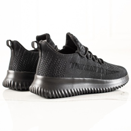 TRENDI Zapatillas de hombre cómodas negro gris 4