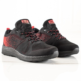 DK Zapatillas negras y rojas para hombre. negro rojo 2