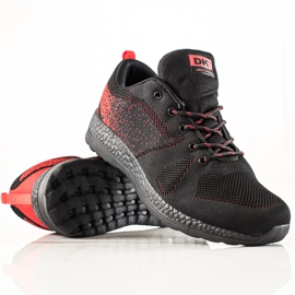 DK Zapatillas negras y rojas para hombre. negro rojo 1