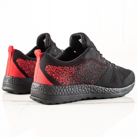 DK Zapatillas negras y rojas para hombre. negro rojo 3