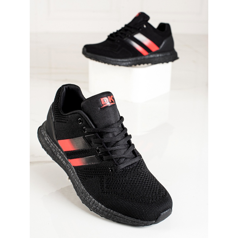 DK Zapatos deportivos de hombre con correas. negro rojo 2 DK Zapatos deportivos de hombre con correas. negro rojo 2