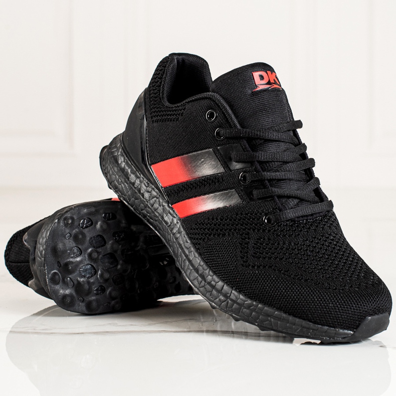 DK Zapatos deportivos de hombre con correas. negro rojo 1 DK Zapatos deportivos de hombre con correas. negro rojo 1