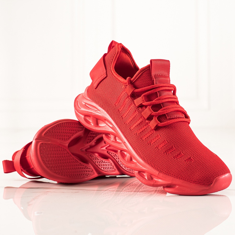 TRENDI Calzado deportivo de moda para hombre. rojo 2