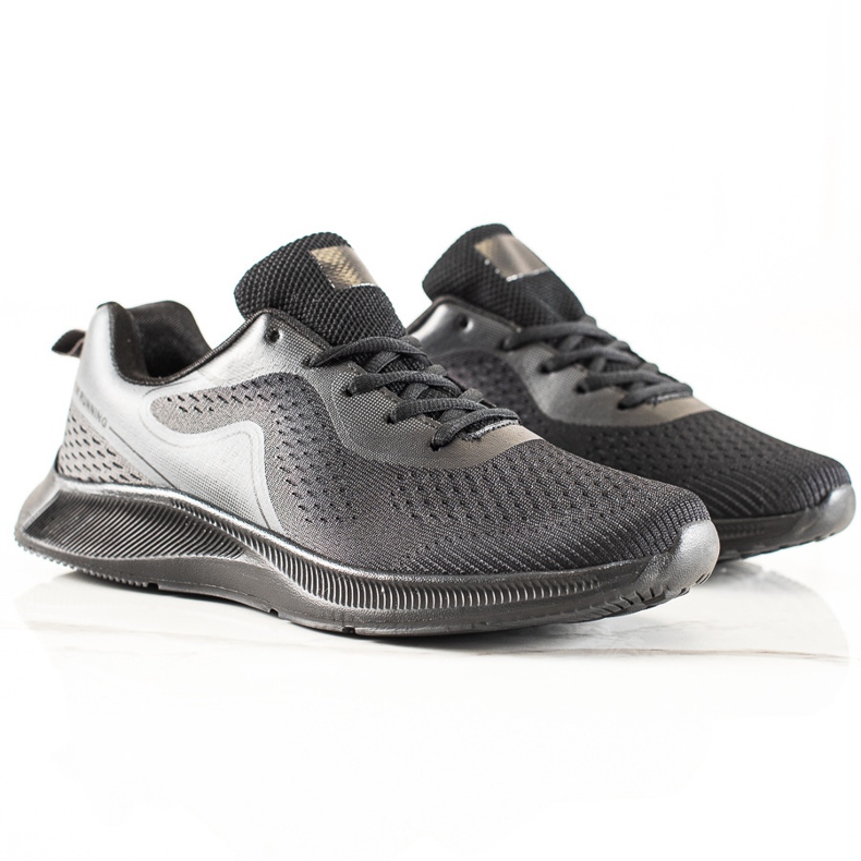 TRENDI Zapatos deportivos ligeros negro gris 2