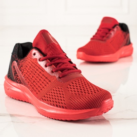 TRENDI Calzado deportivo de alto rendimiento para hombre negro rojo 1