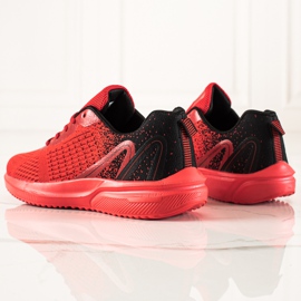 TRENDI Calzado deportivo de alto rendimiento para hombre negro rojo 4