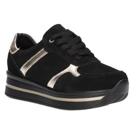 Deportivas de piel ante Filippo DP2004/21 negro 2