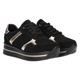 Deportivas de piel ante Filippo DP2004/21 negro 3