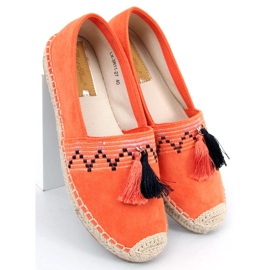 Alpargatas boho con flecos Birna Orange naranja 2