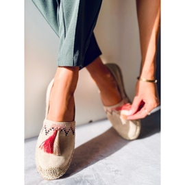 Alpargatas Boho con flecos Birna Beige 1