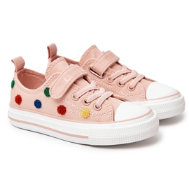 Deportivas Infantiles Con Velcro Big Star JJ374054 Rosa rosado 4