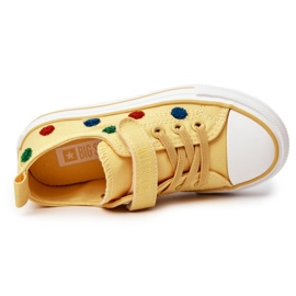Deportivas Infantiles Con Velcro Big Star JJ374056 Amarillo 6