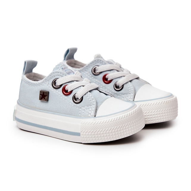 Zapatillas Infantiles Clásicas Bajas Big Star HH374198 Azul blanco 1