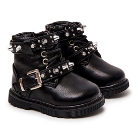FR1 Botas Infantiles Abrigadas Con Piel Negra Flossie negro 15