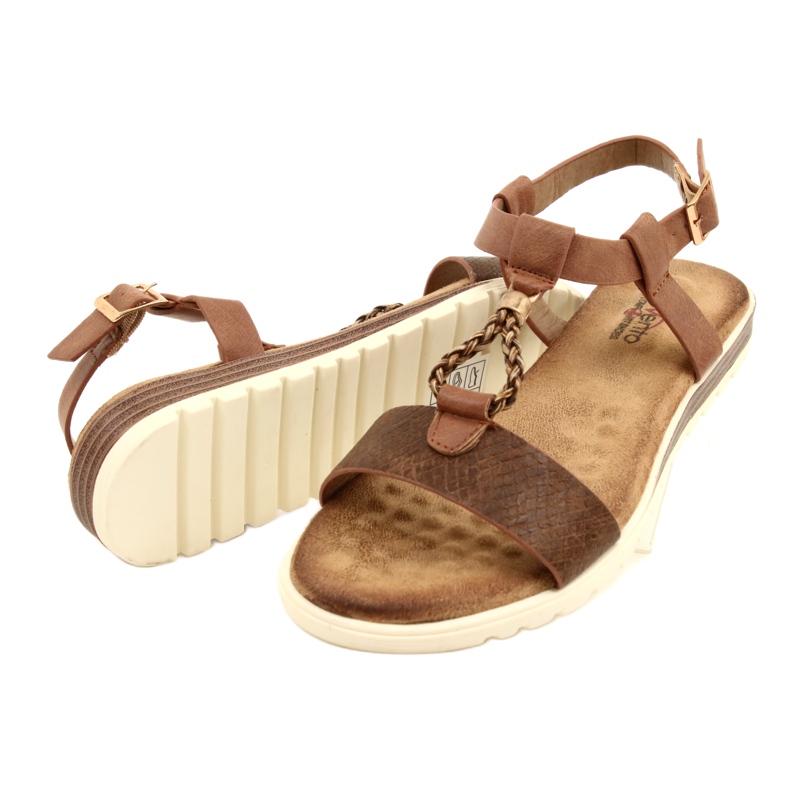 Sandalias mujer Evento marrón 21SD14-3545 3