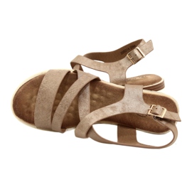 Golden Metallic Women's Evento 20SD14-2064 Sandalias marrón 5