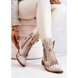 Zazoo Botas Piel Calada, Beige Claro 2695 4