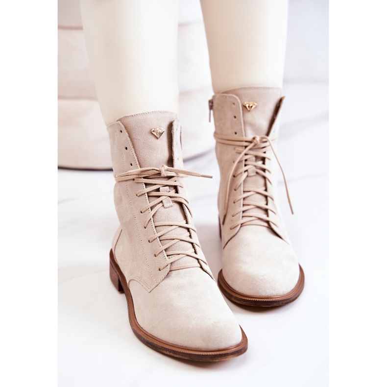 Botines ante Nicole Beige claro 2697 1