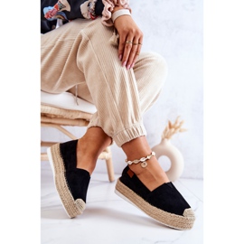 FB2 Alpargatas sin cordones de ante negro Lesley 4