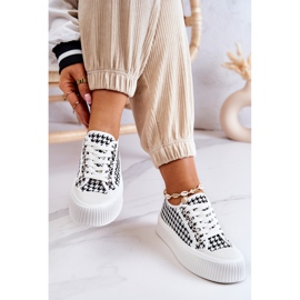 FB2 Zapatillas Bajas Con Plataforma En Blanco Y Negro Mischa 7