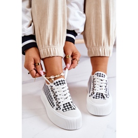 FB2 Zapatillas Bajas Con Plataforma En Blanco Y Negro Mischa 8