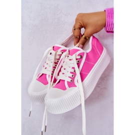 Zapatillas bajas en plataforma rosa Mischa rosado 2