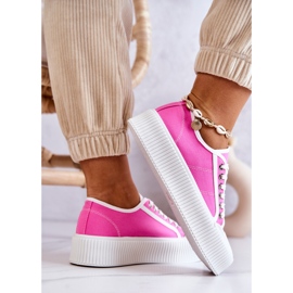 Zapatillas bajas en plataforma rosa Mischa rosado 6