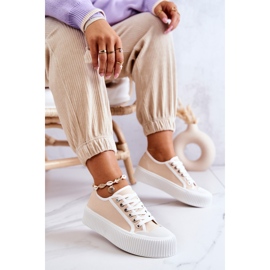 Zapatillas bajas en plataforma Mischa beige 5