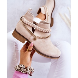 PS1 Botas Ante Con Cadena Beige Talitha 1 PS1 Botas Ante Con Cadena Beige Talitha 1