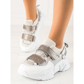 TRENDI Zapatillas Con Velcro Moda gris 2