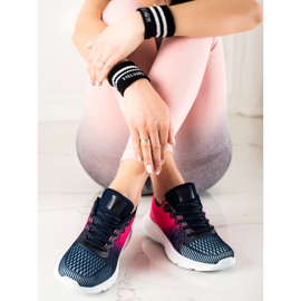 TRENDI Calzado deportivo de moda azul marino azul rosado 5
