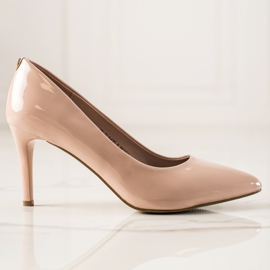 Tacones altos con estilo rosa 1