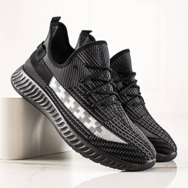 TRENDI Zapatillas negras de hombre negro 2