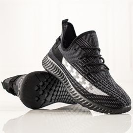 TRENDI Zapatillas negras de hombre negro 3