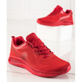 TRENDI Zapatos deportivos ligeros rojo 3