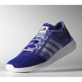 Zapatillas de running adidas element refine tricot W B40629 violeta azul 1