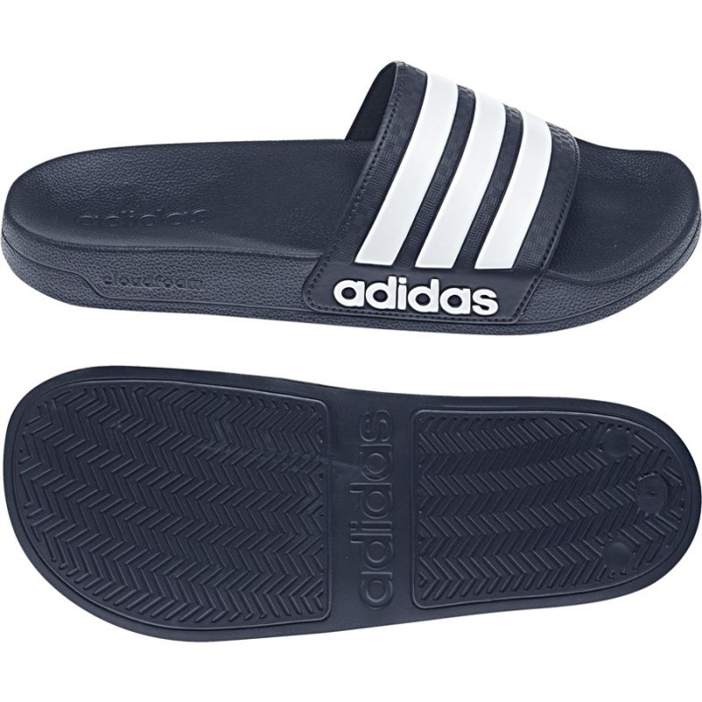 Zapatillas Adidas Adilette Shower AQ1703 blanco azul marino 1