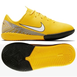 Zapatos de interior Nike Mercurial Vapor 12 Academy Neymar Ic Jr AO2899-710 amarillo amarillo 1