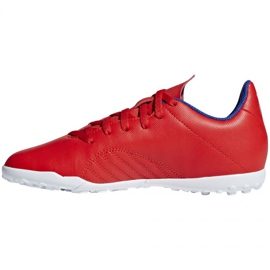 Botas de fútbol adidas X 18.4 Tf Jr BB9417 rojo naranjas y tintos 2