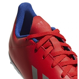 Botas de fútbol adidas X 18.4 Tf Jr BB9417 rojo naranjas y tintos 4