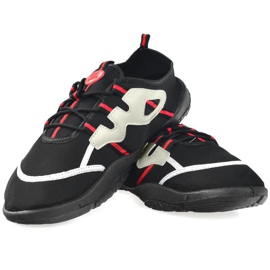 Zapatos de playa aqua-speed negro, gris y rojo 19A 1