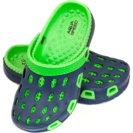 Pantuflas Aqua-Speed ​​Silvi Jr, col 48, verde y azul marino 1
