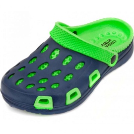 Pantuflas Aqua-Speed ​​Silvi Jr, col 48, verde y azul marino 2