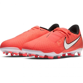 Zapatos de fútbol Nike Phantom Venom Academy Fg Jr AO0362 810 naranja naranjas y tintos 3