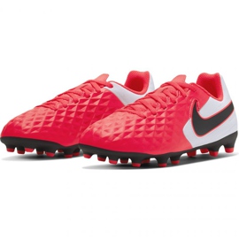 Zapatillas de fútbol Nike Tiempo Legend 8 Club FG / MG Jr AT5881-606 rojo naranjas y tintos 3